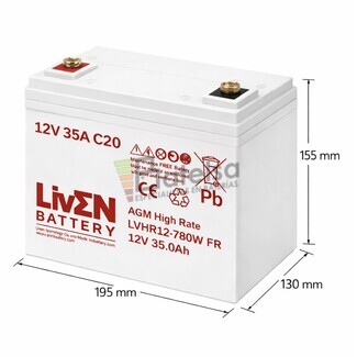 Bater�a 12 Voltios 35 Amperios LVHR12-780W | Liven Battery